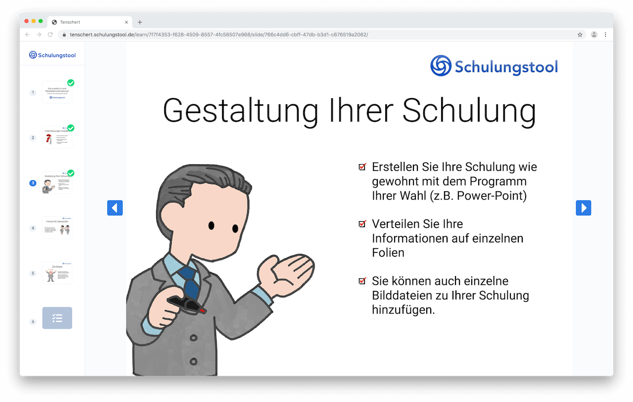 Kursteilnahme durchführen